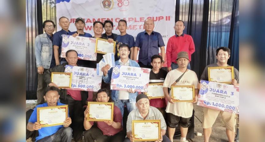 Gaple Jadi Perekat Sosial, PWI Kota Metro Sukses Gelar Cup II