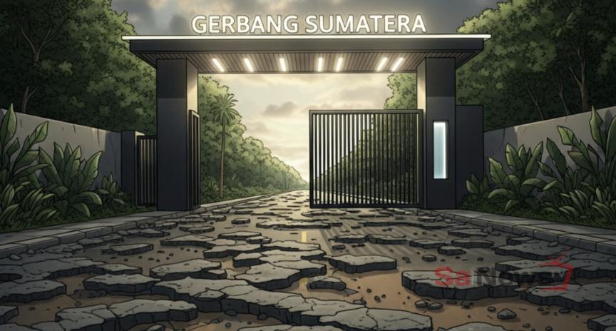 Jalan Lampung Tak Pernah Merdeka dari Kerusakan